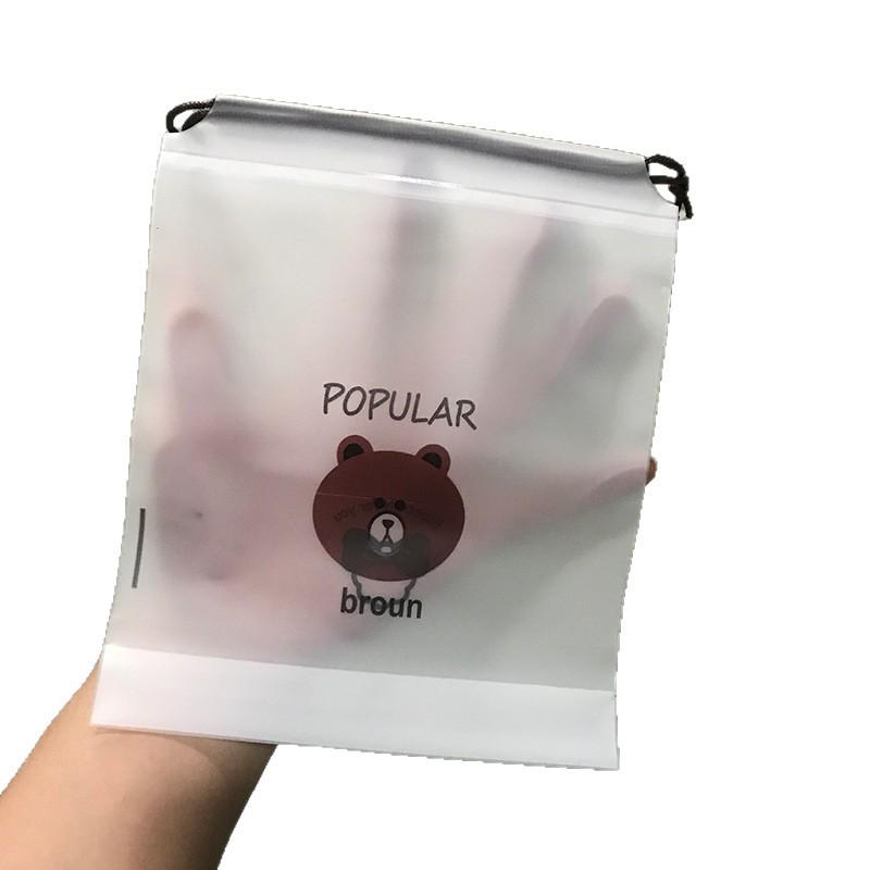 Little Bear Frosted Drawstring Shoe & Travel Storage Bag