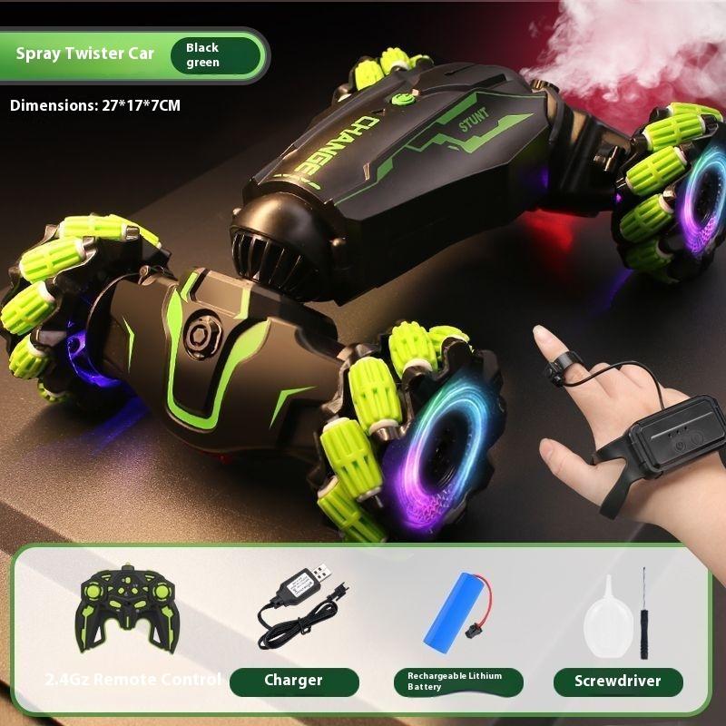 Special Effects Twist Deformation Remote Control Car Gesture Induction Four-Wheel Drive Drift Charging Dynamic Spray Racing Car