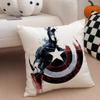 CCaptain America Cushion Cover Linen Pillow Case Soft Breathable Protective Couch Room Decoration
