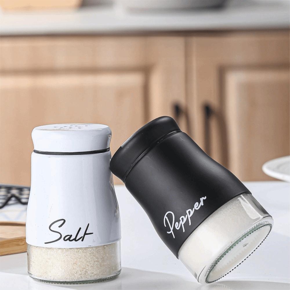 2PCS Leak-proof Salt Pepper Bottle Set Moisture-proof Seasoning Bottle BBQ Seasoning Bottle  Chef