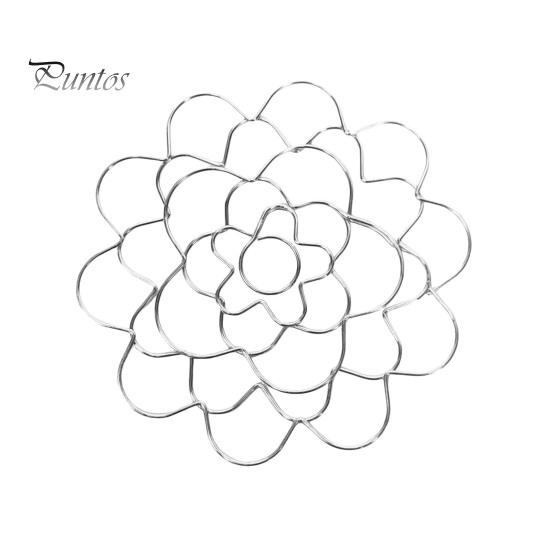 

Многоразовая цветочная сетка из нержавеющей стали, проволока в виде цветка-лягушки, сетка-аранжировщик для вазы, цветочная композиция, дисплей для растений 4Inch серебряный