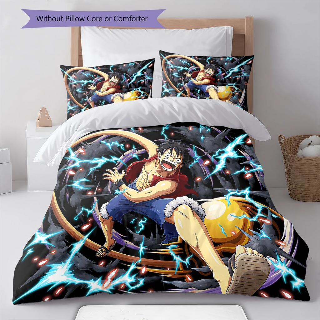 Cartoon Pattern Bedding Quilt Set Quilt Cover Pillowcase Home Decoration Birthday Gift (1 * Duvet Cover + 2 * Pillowcase, Without Core)