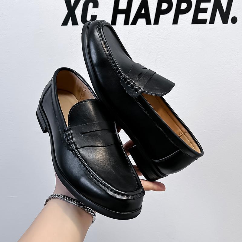 Comfy High Quality Outdoor Antiskid Loafers Mens Slip Driving Flats New Men Casual Outdoor Shoes Leather Mens Business Shoes