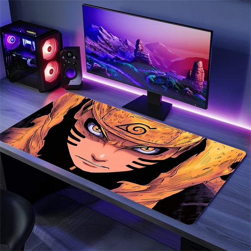 Naruto Uzumaki Mouse Pad, Large Gaming Desk Mat, Non-slip XXL Mousepad for Laptop & Tablet, Mini PC Playmat with Stitched Edges