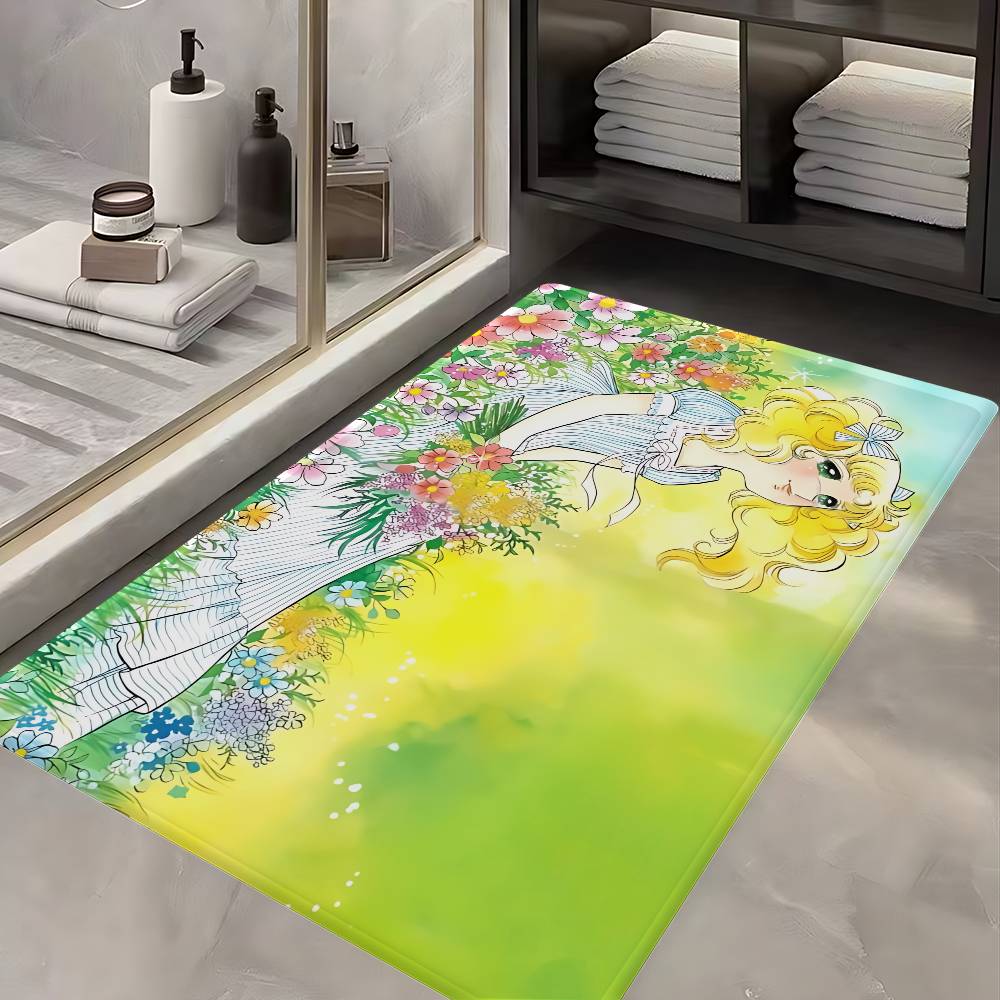 Cartoon Women's Candy Candy Bathroom Mat Anti-slip Absorb Water Long Strip Cushion Bedroon Mat Welcome Doormat