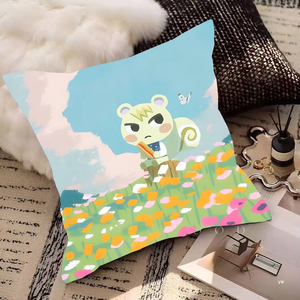 Game A-Animal C-Crossings Pillow Case Square Pillow Bedroom Sofa Leisure Comfort Cushion Home Decoration