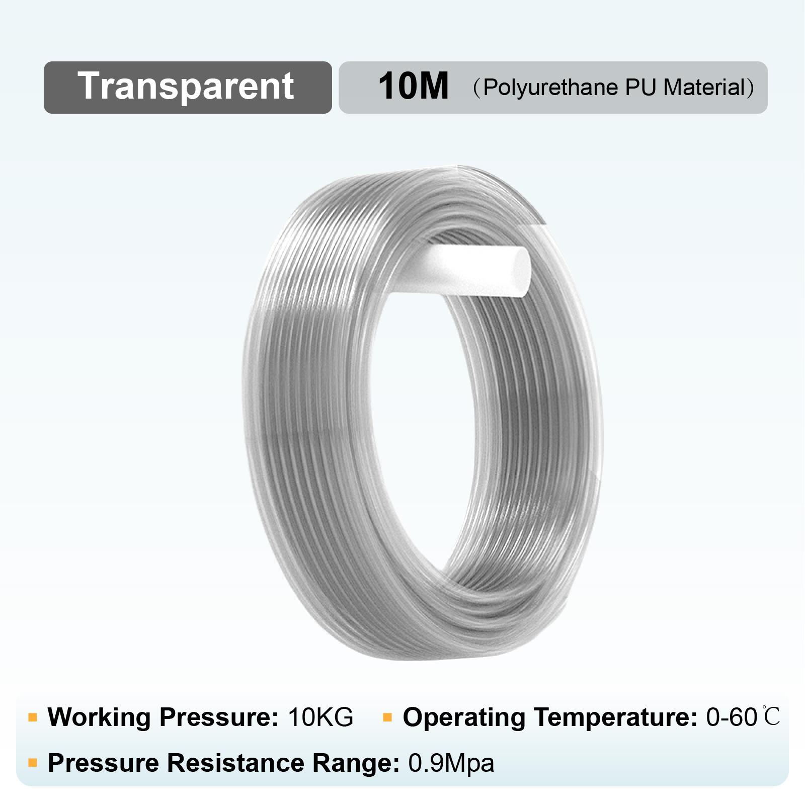 PU Air Hose Polyurethane Tubing for Pneumatic Tools Flexible High Pressure Tube 4-16mm Pneumatic Hose (as the picture,none&4-2.5 mm)