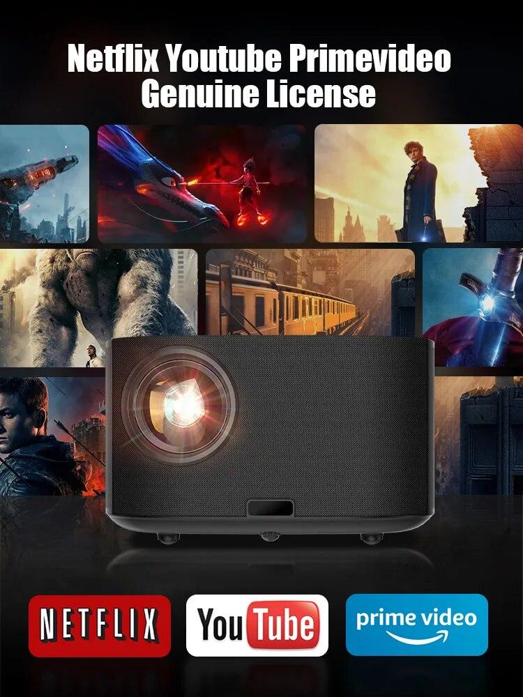 BYINTEK X30 1080P Full HD Legally Licensed Netflix TV System AI Auto-focus Dolby Smart WIFI LCD LED Video Home Theater Projector