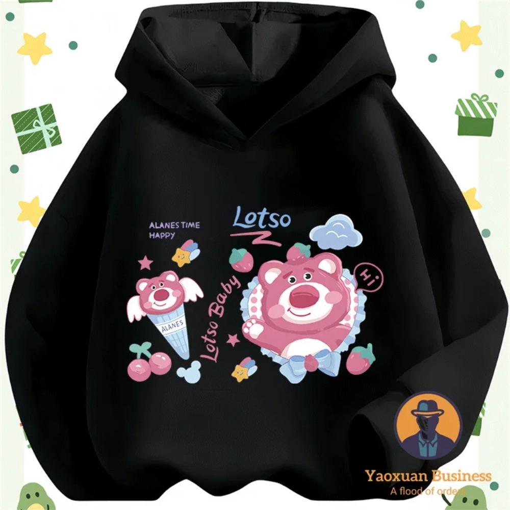 2025 New Arrival Lots-o'-Huggin' Bear Kids Boys Girls Hoodie Cute Cartoon Printed Windproof Warm Autumn Winter Stylish