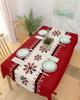 Christmas Snowflakes Rectangle Tablecloth for Table Decor Reusable Winter Xmas Kitchen Dining Tablecloth Christmas Decorations