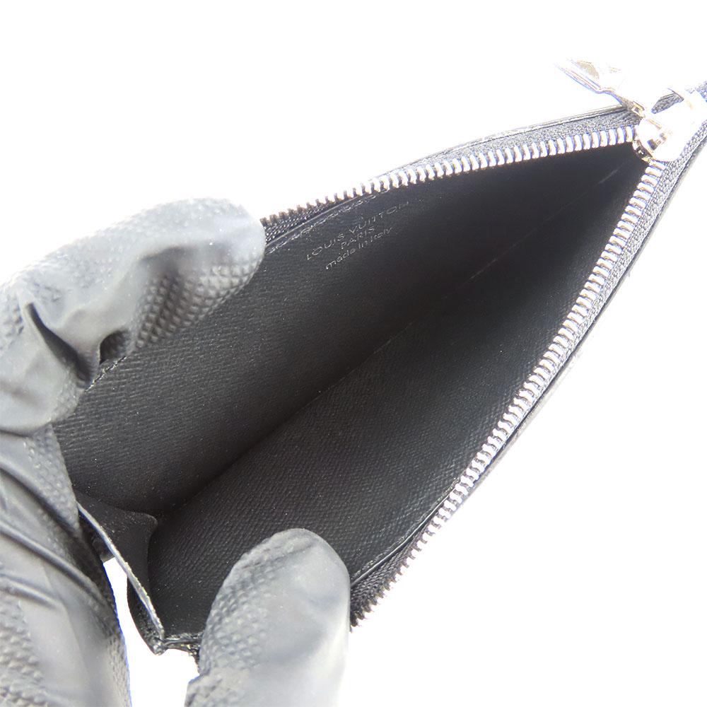 Used LOUIS VUITTON Coin case Coin card holder M30271 Taiga/Monogram Eclipse Aldoise black Card Case