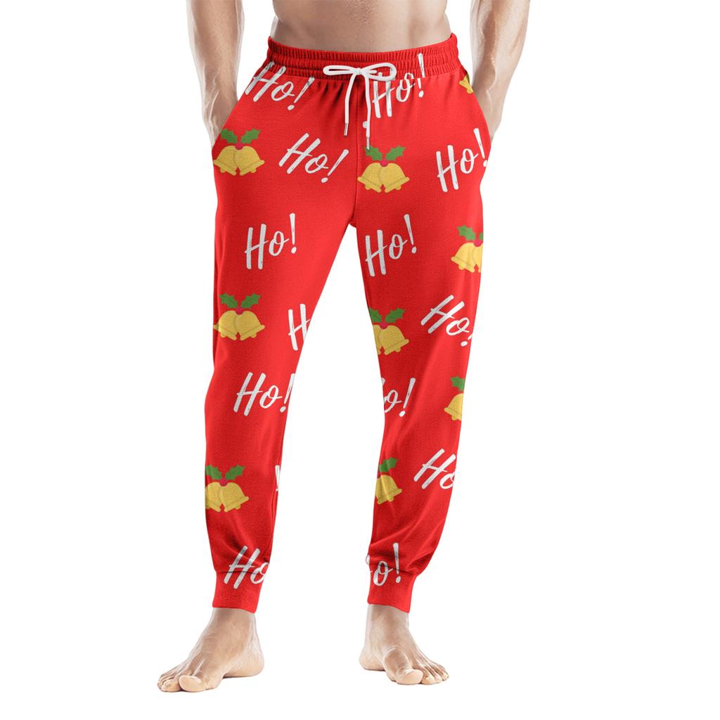 Men's Drawstring Pocket Casual Pants, Checkered Striped Printed Pocket Casual Pants, Home Sleeping Pants