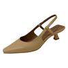French sandals women's shoes outer wear 2025 spring and autumn new pointed head shallow mouth one pedal temperament women's sandals