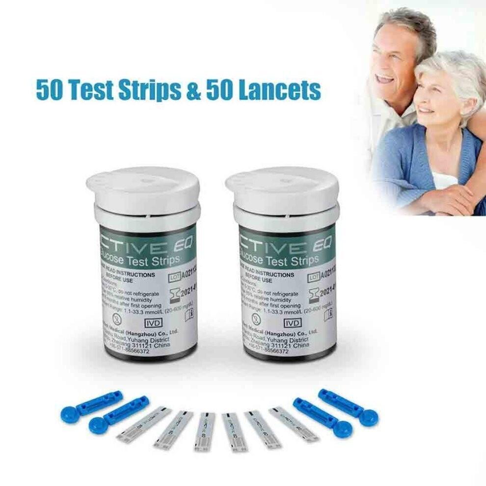 Exactiv Eq Impulse 50pcs Household Glucometer Blood Glucose Needles Papers Test