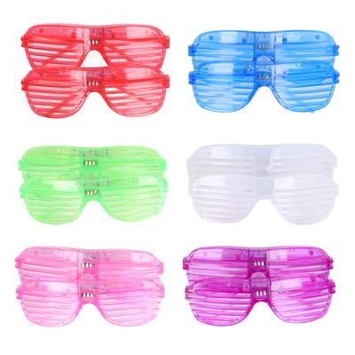12PCS LED Light Glasses Glow In The Dark Portable Safe Shutter Shades Glasses for Adults Kids Party