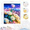 RUOPOTY Frame Paint By Number For Adults Rose Flowers Kits Acrylic Easy Painting By Numbers Beach Landscape For Wall Home Decor