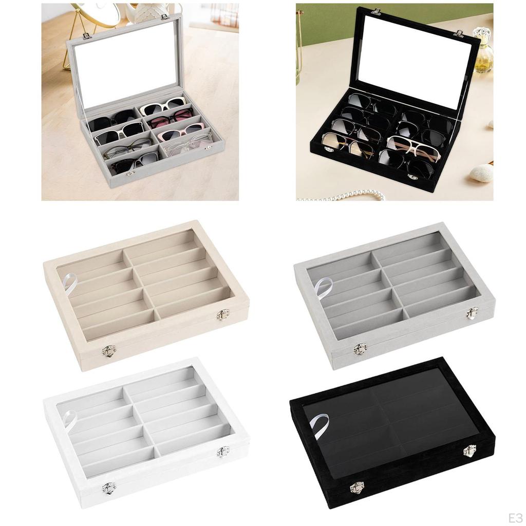 Display Case for Glasses, Portable Multipurpose Container, Modern Sunglasses Organizer, Storage Box