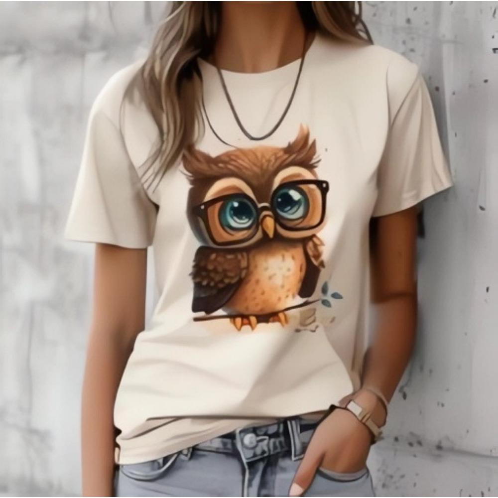 

Cute Animal Pattern 3D Digital Printing Women s Trendy Round Neck Short Sleeved T-shirt 6XL