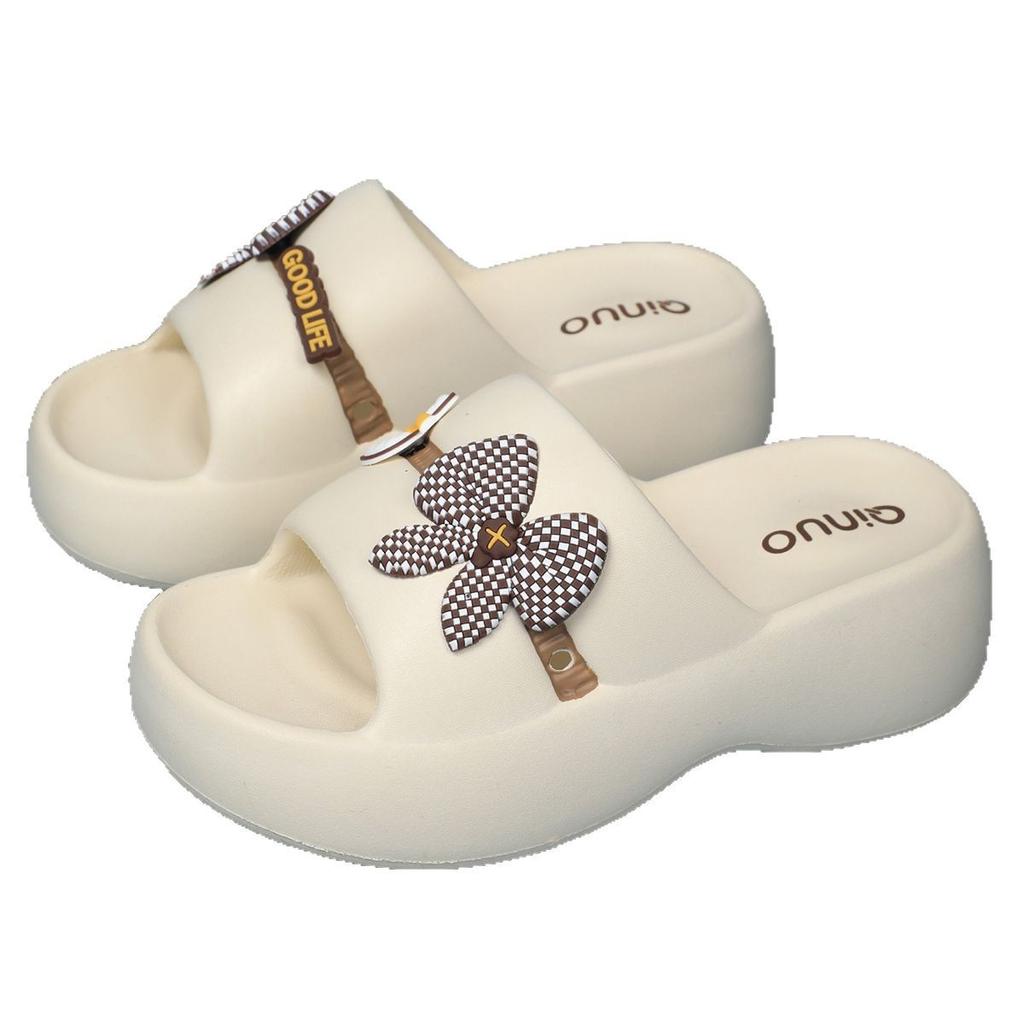 Fashion 2025 Summer Platform Cloud Slippers Women Comfy Solid Color Soft Sole EVA Pillow Slides Woman Couple Non Slip Beach Shoes