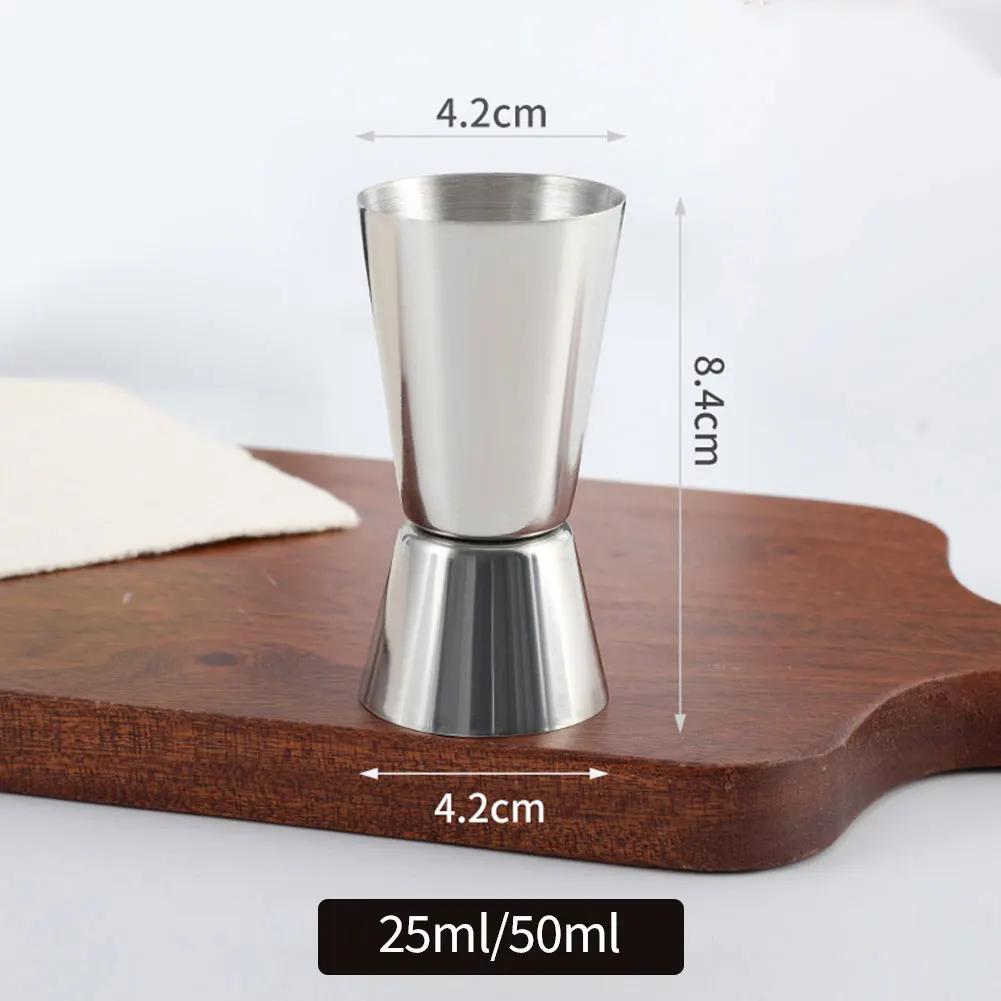 15/30ml or 25/50ml Stainless Steel Cocktail Shaker Measure Cup Dual Shot Drink Spirit Measure Jigger Kitchen Gadgets