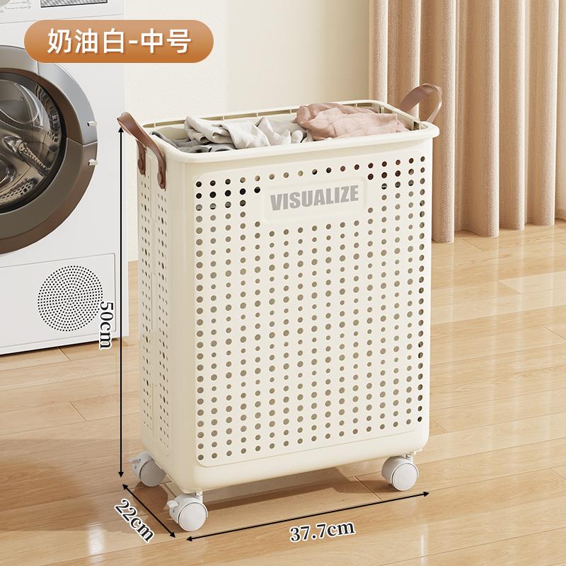 Foldable Laundry Basket Hamper with Casters for Washing Clothes