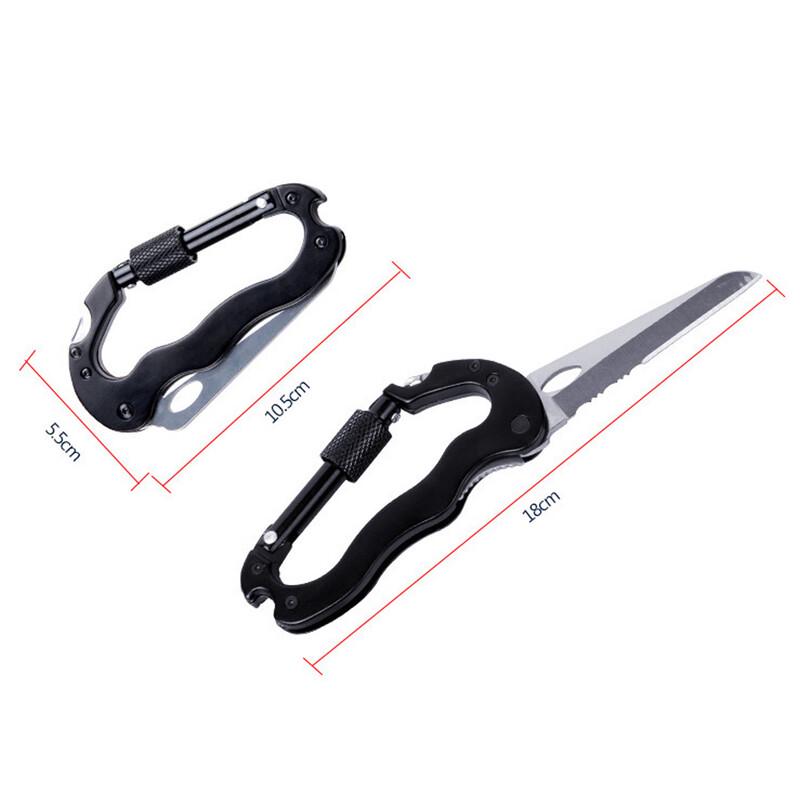 Stainless Steel 5-in-1 Multi-tool Carabiner