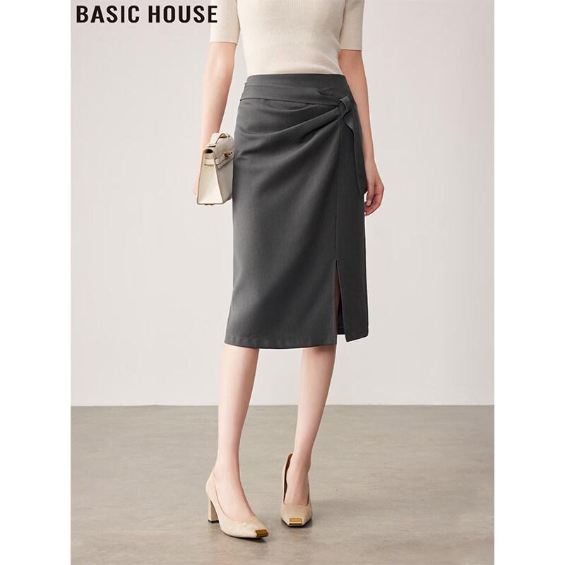 Basic House Women s High-Waisted Suit Skirt M