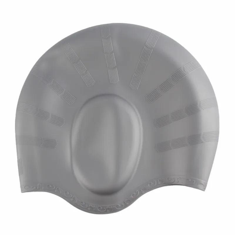 KAWAN Swimming Caps Men Women Long Hair Ear Protect Adults Silicone Swimming Caps High Elastic Waterproof Diving Bathing Hats