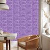 Polynesian Geometric Pattern Wallpaper Purple and Lavender 50x1000