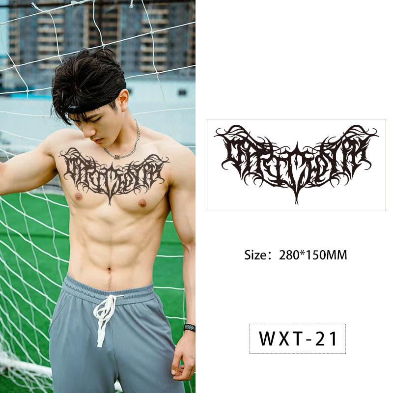 Grands Autocollants de Tatouage Temporaire Imperméables Floraux pour la Poitrine