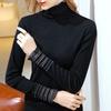 La Chapelle Women's Mock Neck Long Sleeve Knit T-Shirt