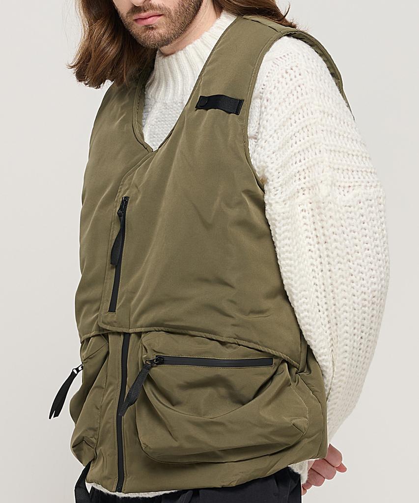 Cargobros Cb Quilted Multi-Pocket Padded Vest (Khaki)