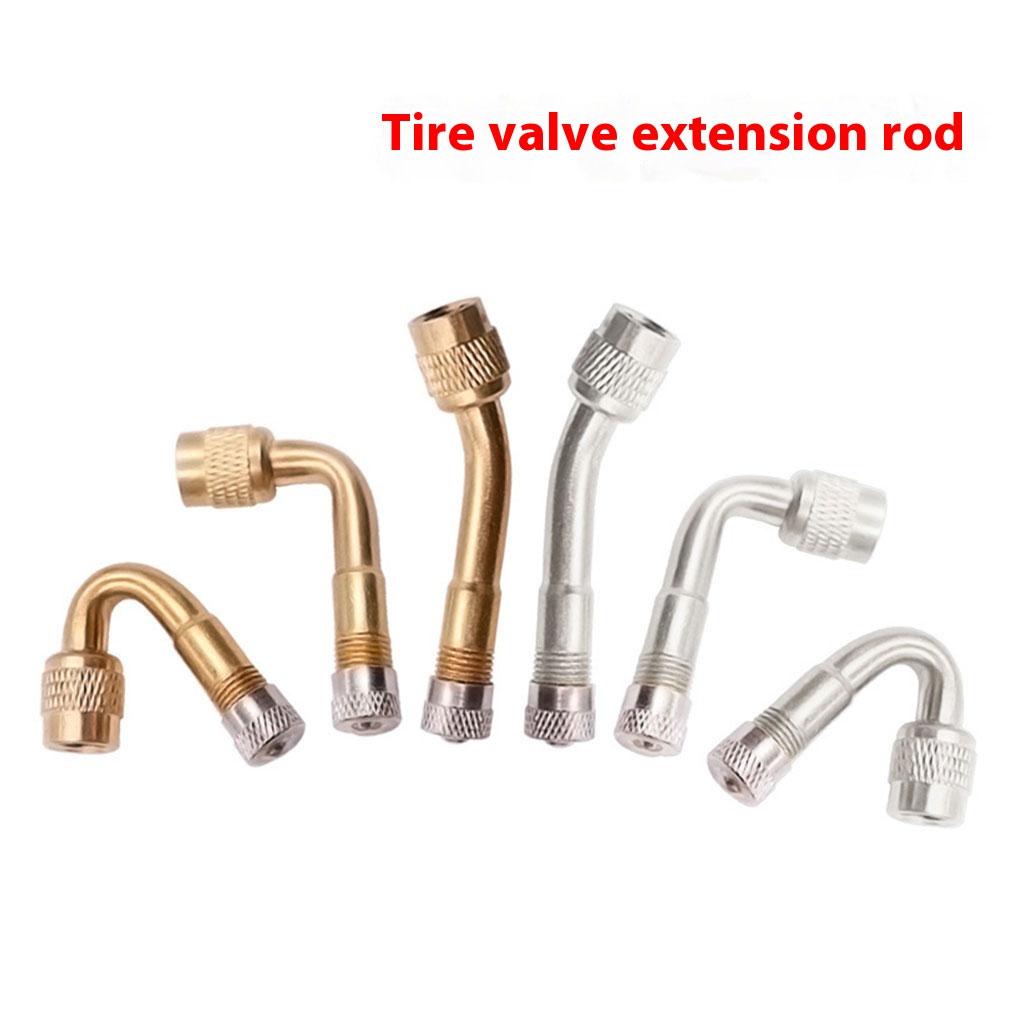 3piece Tire Valve Extension Brass Inflation Nozzle Extender 45/90/135 Degrees Tire Valve Extender