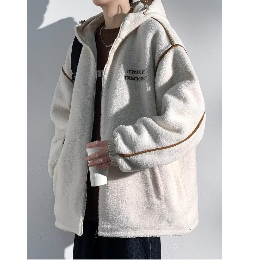 Men's Trendy Lambswool-Thickened Fleece Cotton Jacket - 2025 Spring/Autumn/Winter Collection