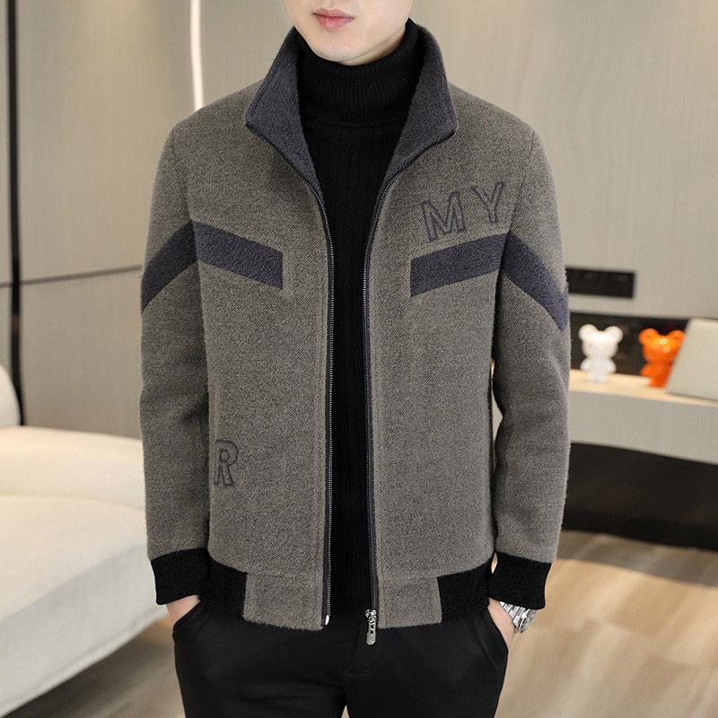 2025 Autumn/Winter Men's Korean Style Woolen Coat - Thick Casual Jacket