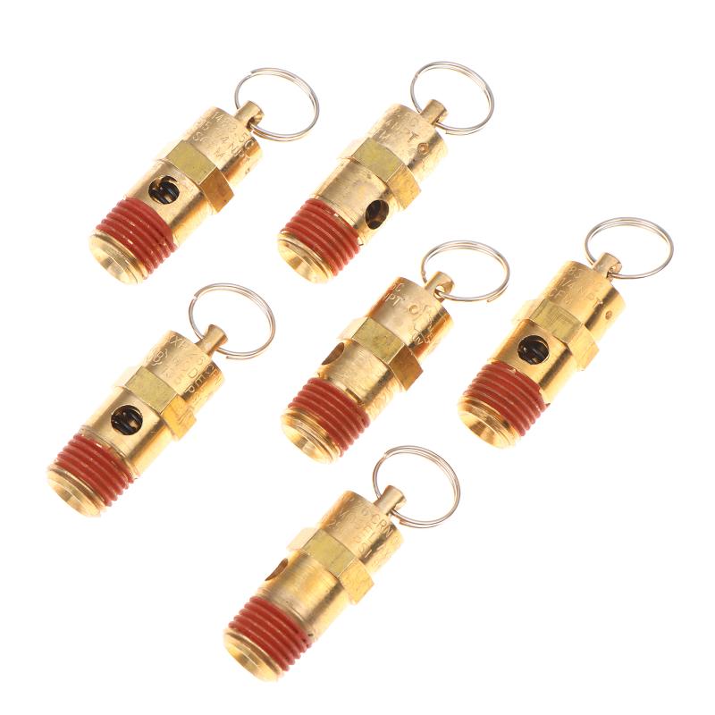 Soupape de sécurité de surpression pour compresseur d'air mâle 1/4'' NPT Raccord d'entrée fileté Soupape de pression 125Psi-270Psi Soupape de sécurité