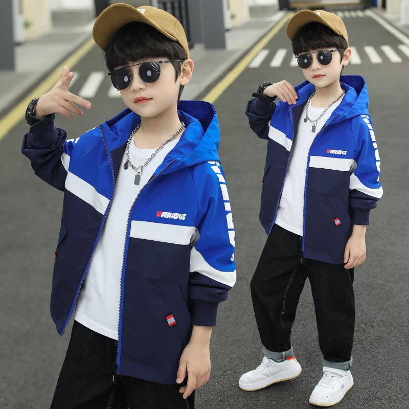 Boys' spring coat trendy, cool and fashionable 2026 new children's spring and autumn style, mid to small children's western-style jacket top trendy