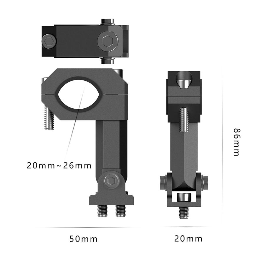 Motorbike Headlight Spot Light Handlebar Fork Mount Bracket Relocation Clamp CNC