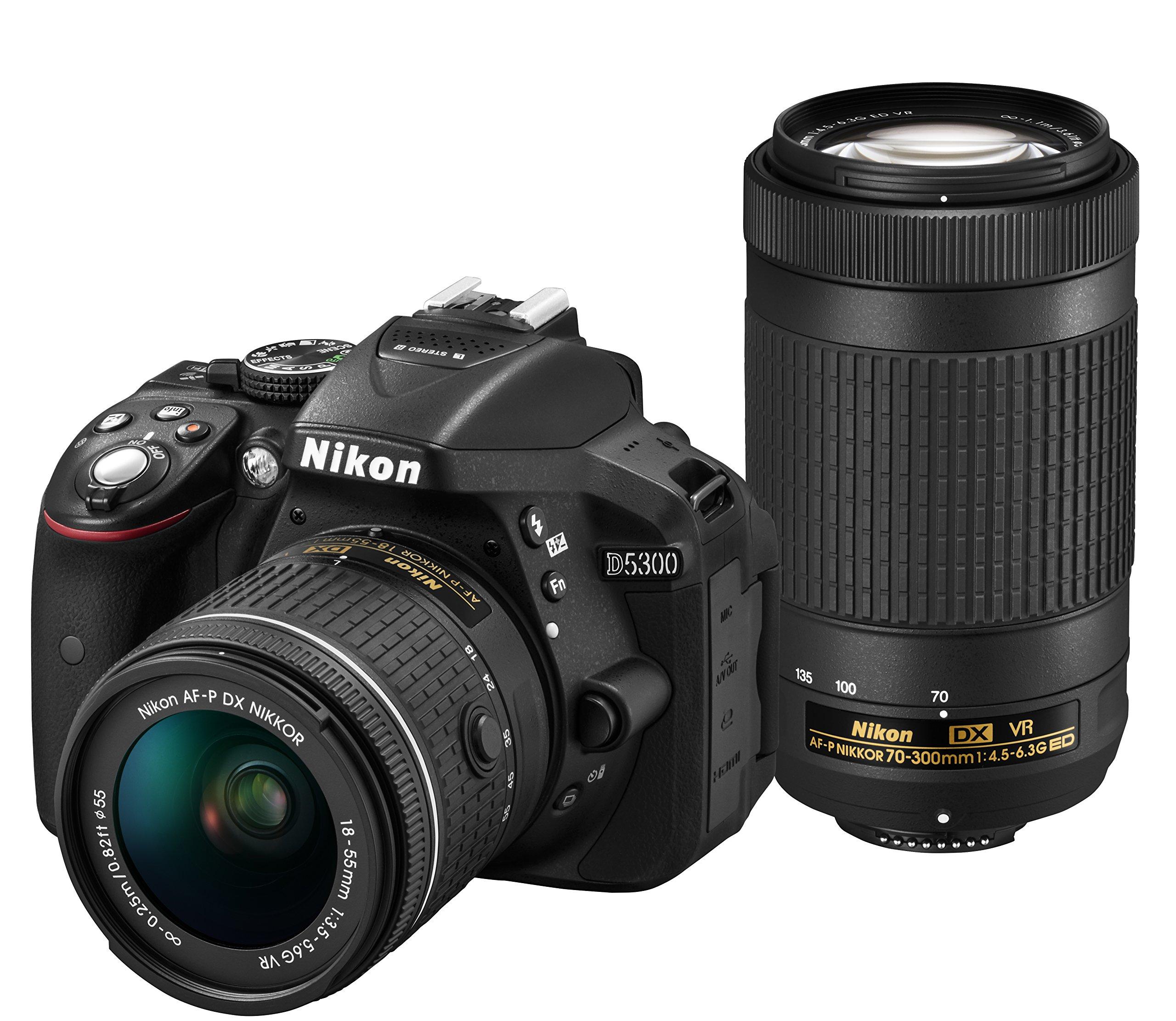 

Nikon Digital SLR Camera D5300 Double Zoom Kit Black D5300WZ3 AF-P