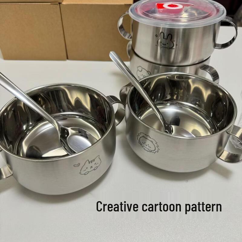 ZISIZ Little Lion Kids Anti-Scald Bowl Set