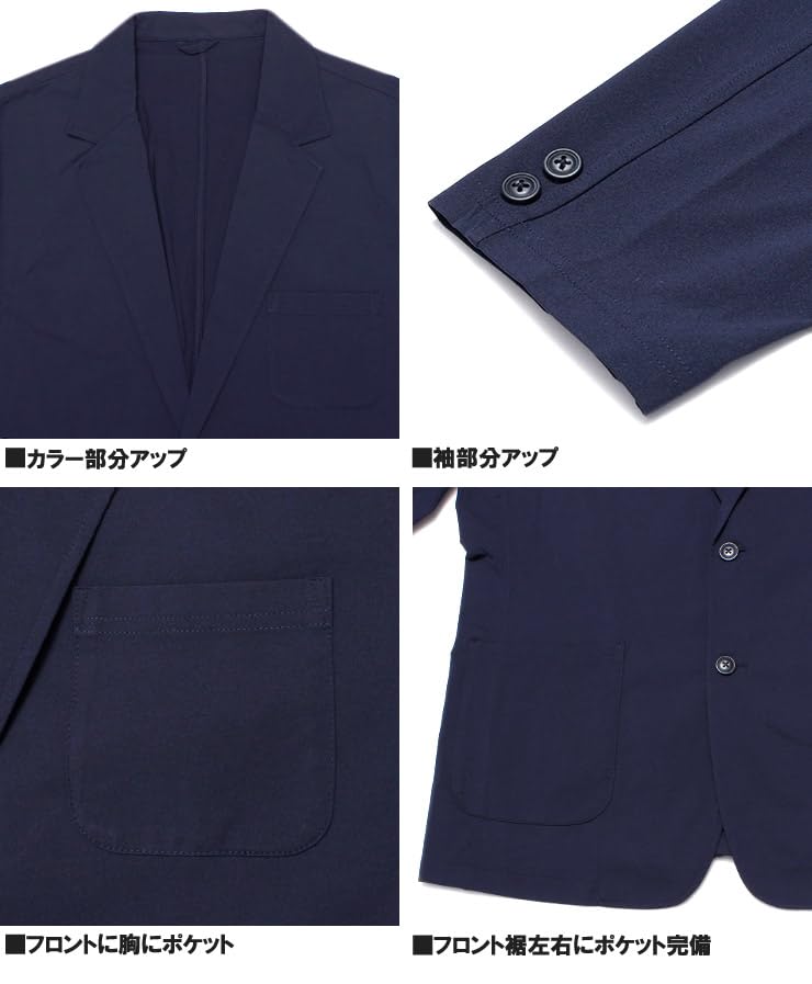 One Colors Men's Tailored Jacket, Plus Size, Dry Stretch, Lightweight, 2B Jacket, Size 4L, Black (49)