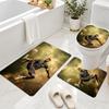 3Pcs Flannel Toilet Mat Set Sergio Ramos Bathroom Rug Non Slip Bath Carpet Home Decor