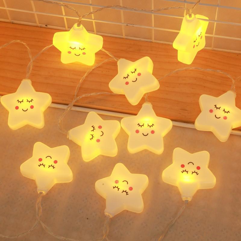 Colorful LED Star & Rainbow Cloud Decorative Tent Hanging Lights