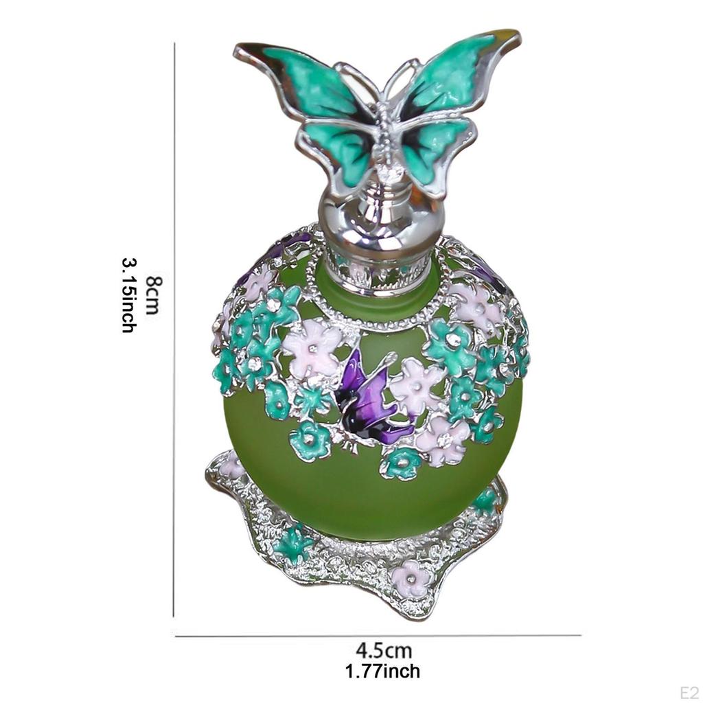 Glass Perfume Bottle Decoration 25ml Dripping Cap Portable Refillable Dispenser Essential