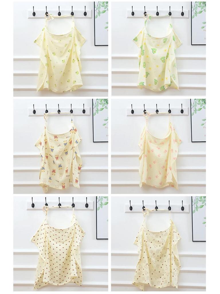 Breathable Cotton Nursing Cover - Anti-Exposure Modesty Cloth Set for Breastfeeding Moms