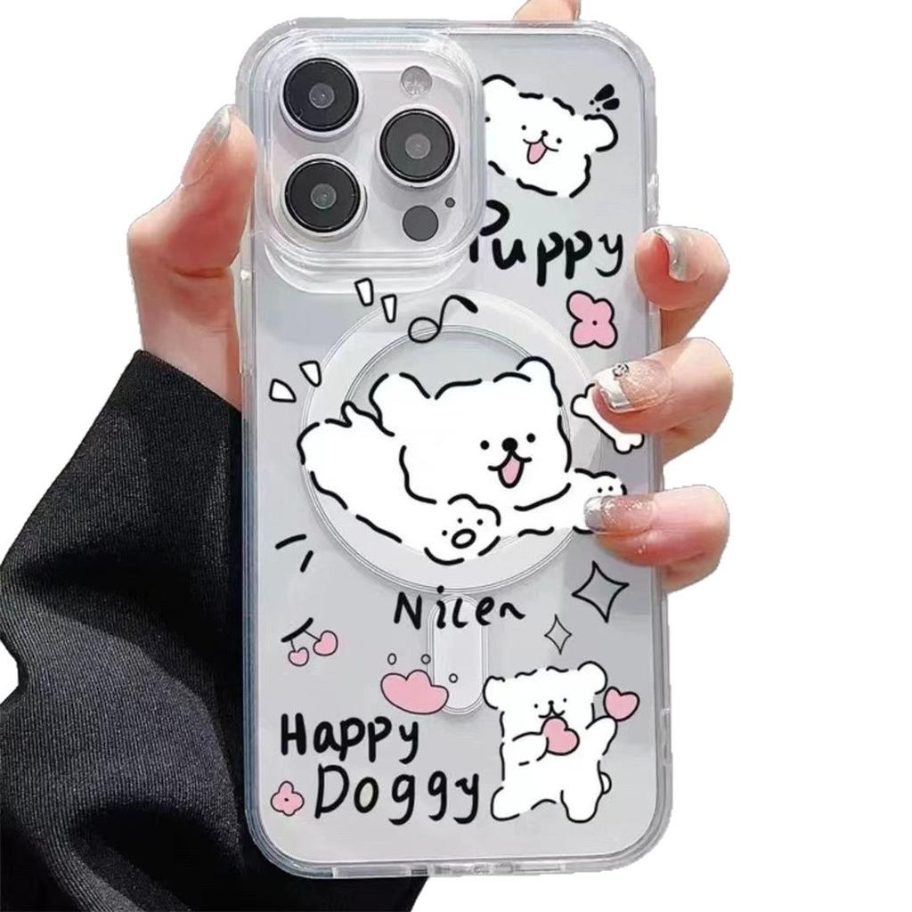 For Apple Magnetic Phone Case Cover Advanced Phone Protection Case Pattern for Apple Lens Protection Case Magsafe