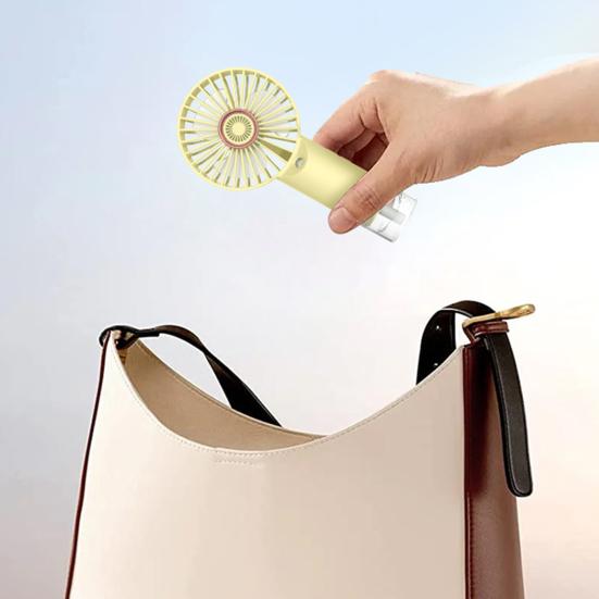 Handheld Misting Fan Portable Rechargeable Spray Fan with Long Battery Life Travel Cooling Fan with Multi-Level Wind and Spray Modes for Travel Home