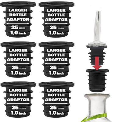 1/4/6Pcs Liquor Pourer Adapters Perfect For Large Olive Oil Bottles And Liquor Bottles Up To 1 Inch/25Mm