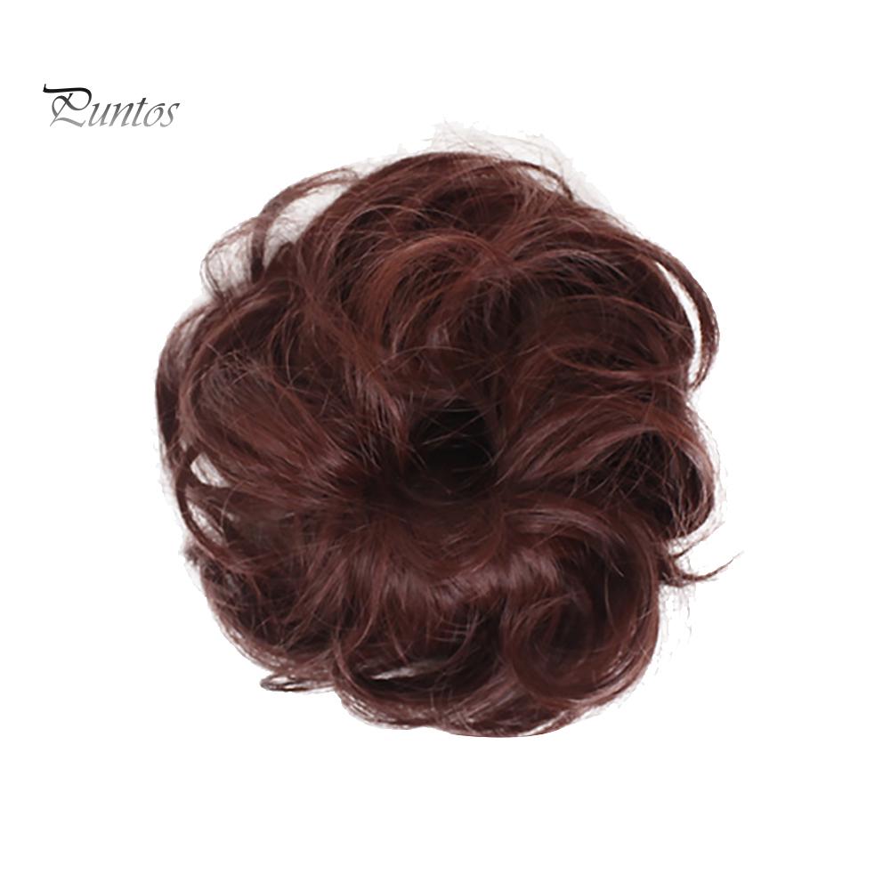 Elastic Chignon Curly Messy Wavy Hair Bun Extension Hairpiece Wig Scrunchie