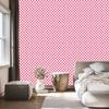 Checkerboard Wallpaper, Powder Pink and White, Clear Detail, 50x1000